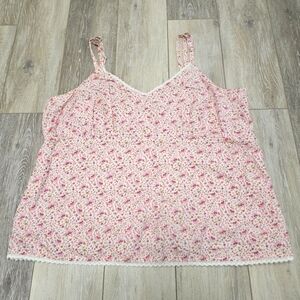 Route 66 Vintage Micro Floral Spaghetti Strap Tank Top Women's XL Cottagecore